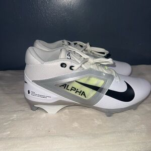 Nike Alpha Cleats White and Black